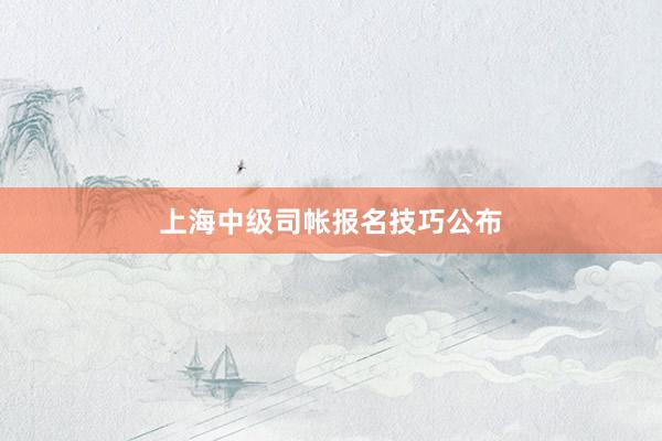 上海中级司帐报名技巧公布